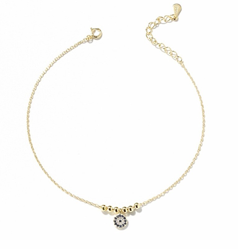 Simple Evil Eye Anklet