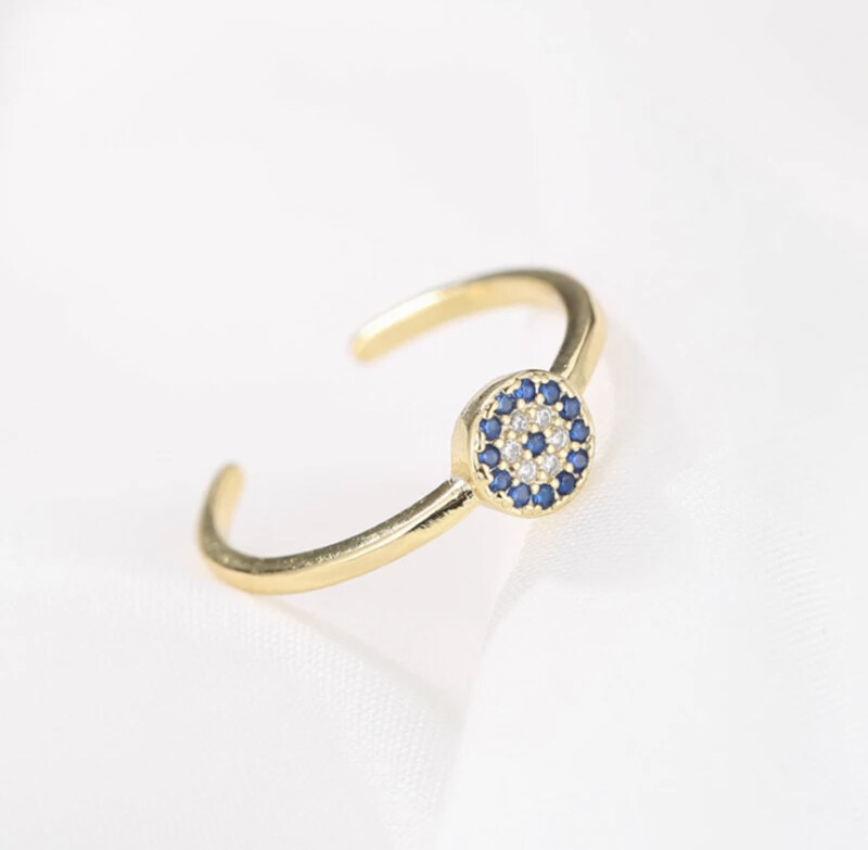 Simple Evil Eye Ring (Gold)