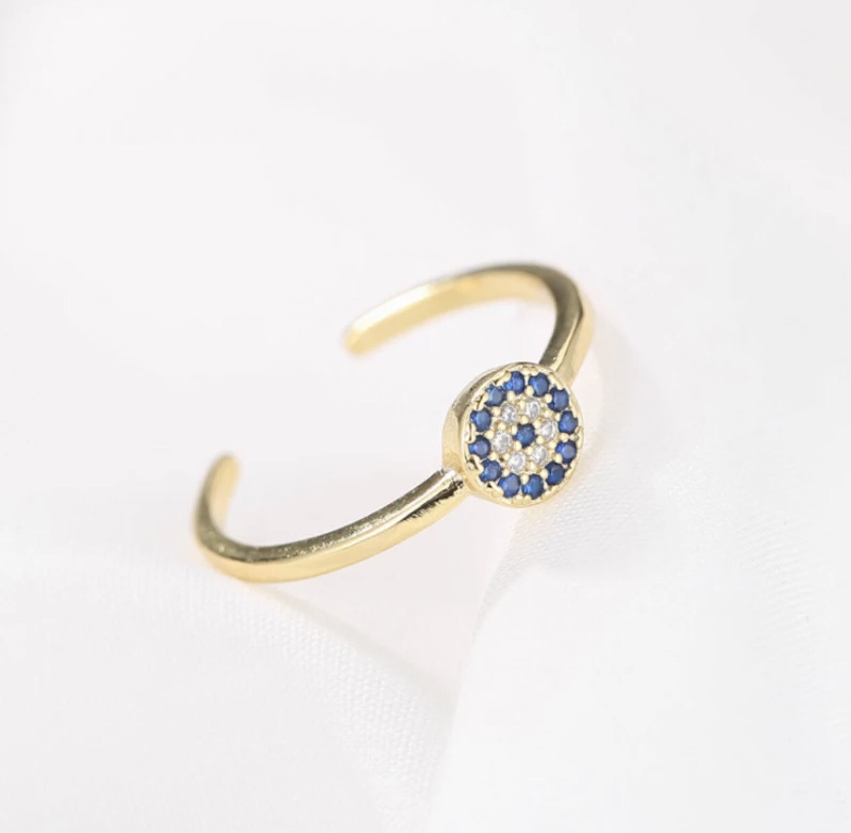 Simple Evil Eye Ring (Gold)