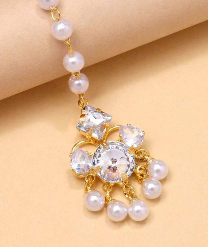 Pearl Headpiece with Cubic Zirconia