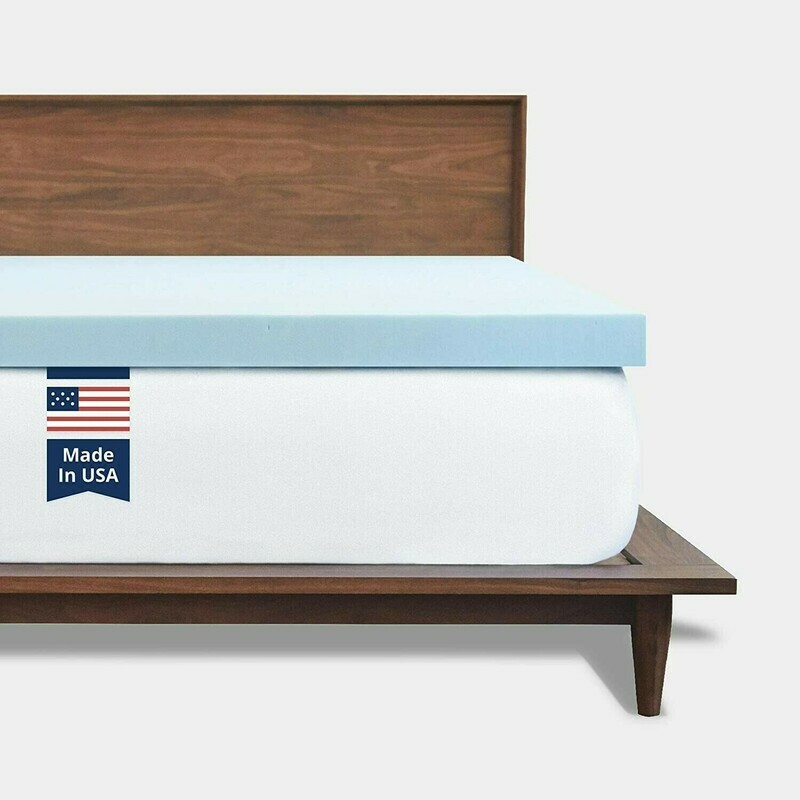 Memory Foam Mattress Topper King | 3 Inch Reflex Gel Mattress Pad