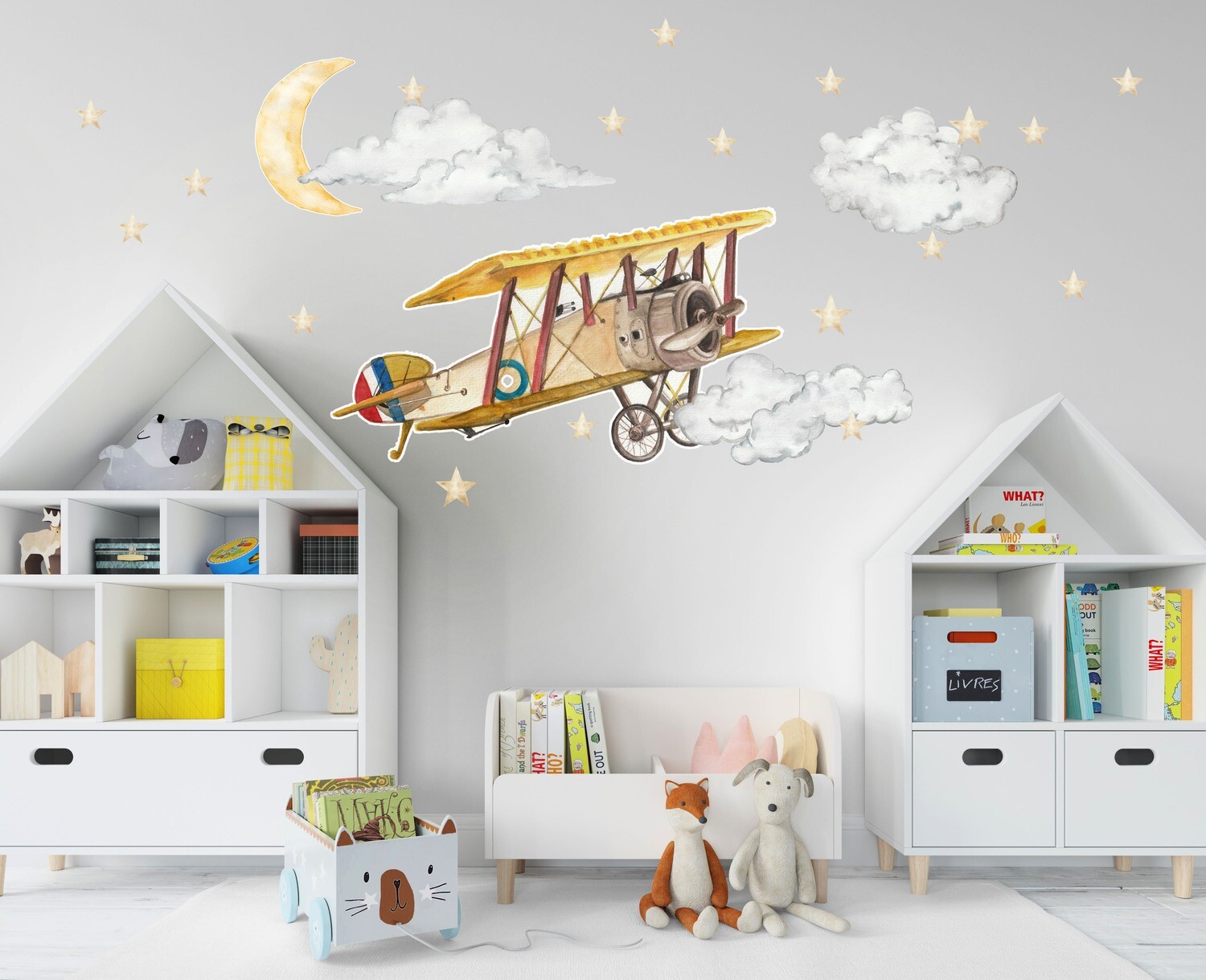 Vintage Plane in Classic Yellow Decal Set