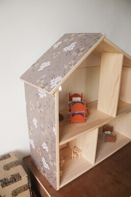 Ikea Flisat Dollhouse Exterior Wallpaper