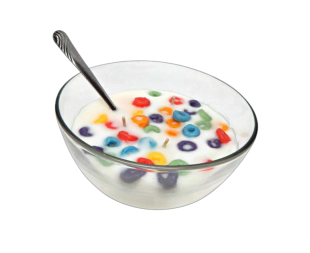 Fruit Loop Cereal Candle
