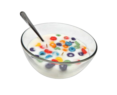 Fruit Loop Cereal Candle