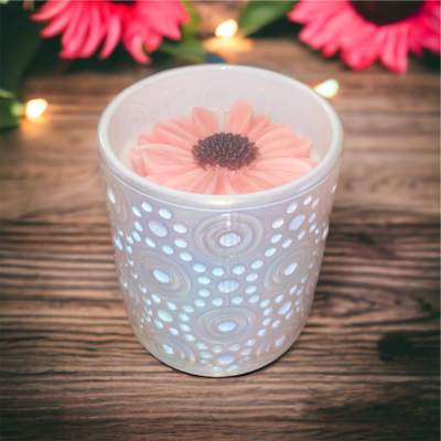Pink Sunflower Candle