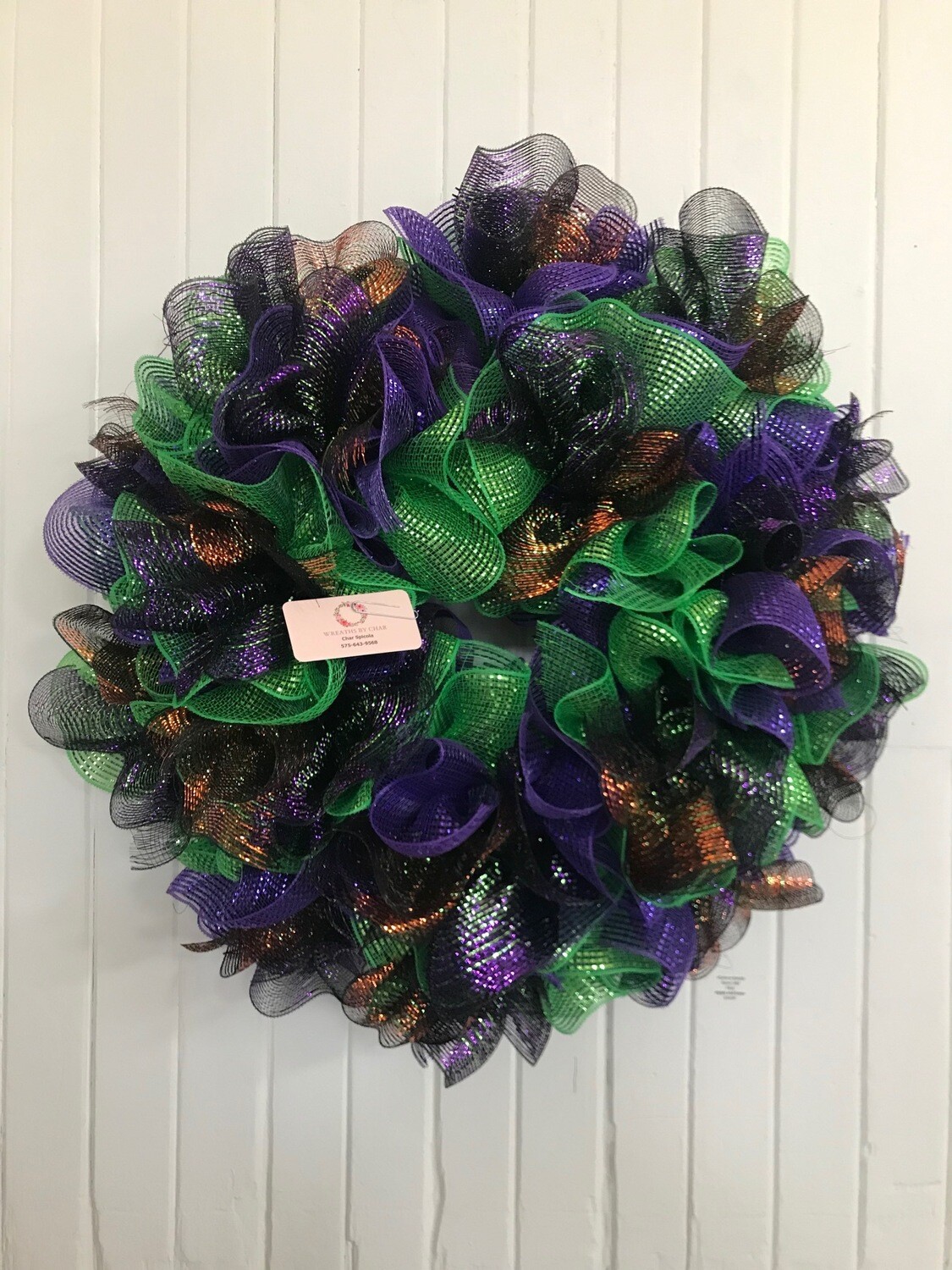 Purple & Green Wreath by Charlene Spicola