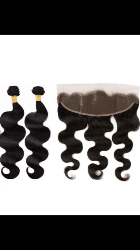 12” Frontal (Ear to Ear)  + 2 12” Bundles