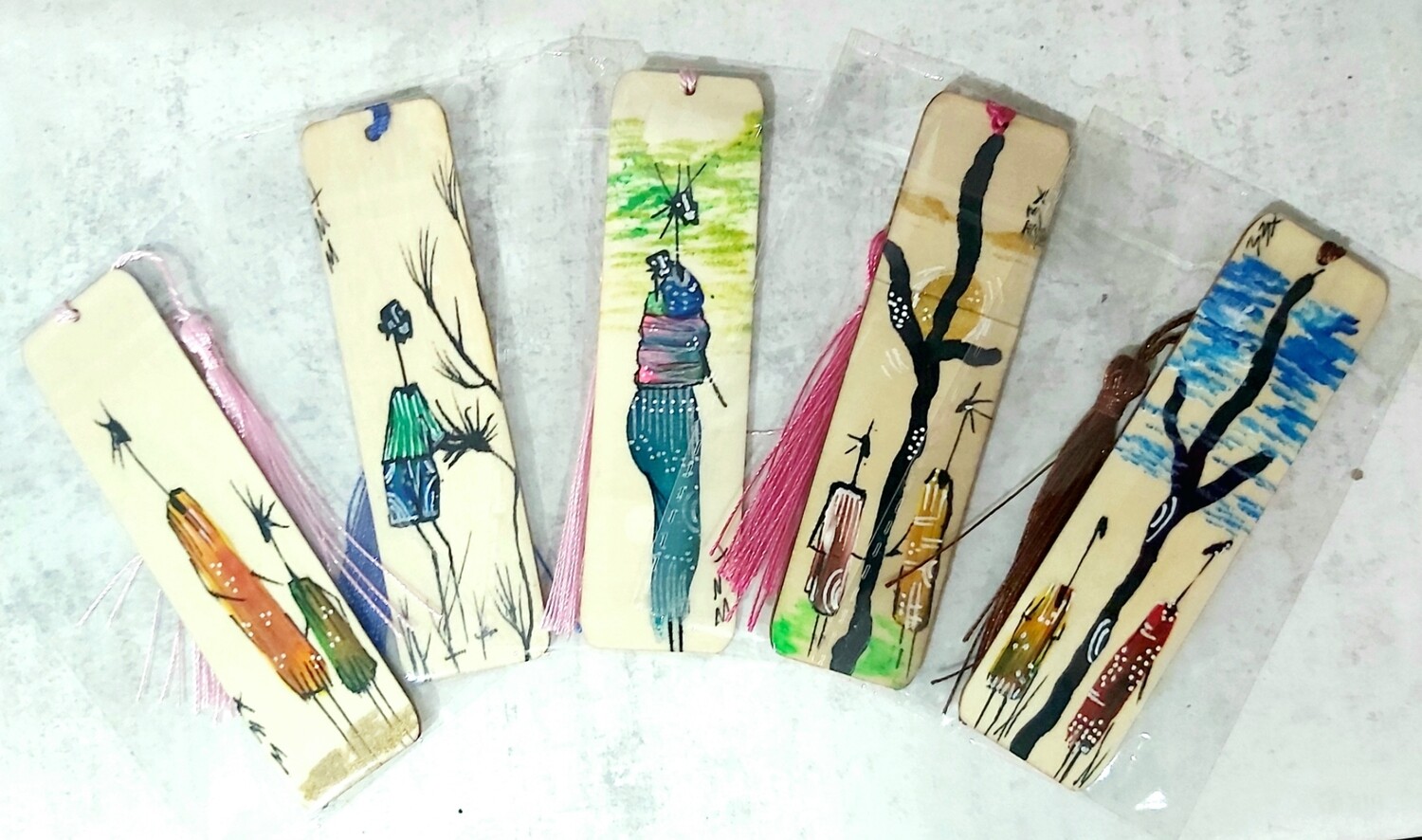 Artwork wooden bookmark painting bookmark