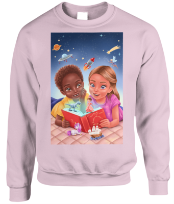 Cartoon design sweatshirt Reading Diversity - Unisex Adult