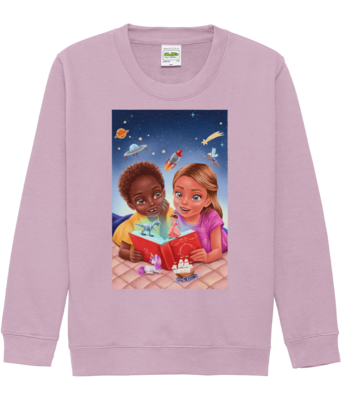 Cartoon design sweatshirt Reading Diversity - Unisex Children