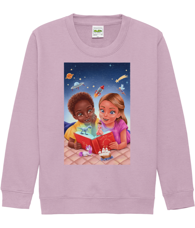 Cartoon design sweatshirt Reading Diversity - Unisex Children