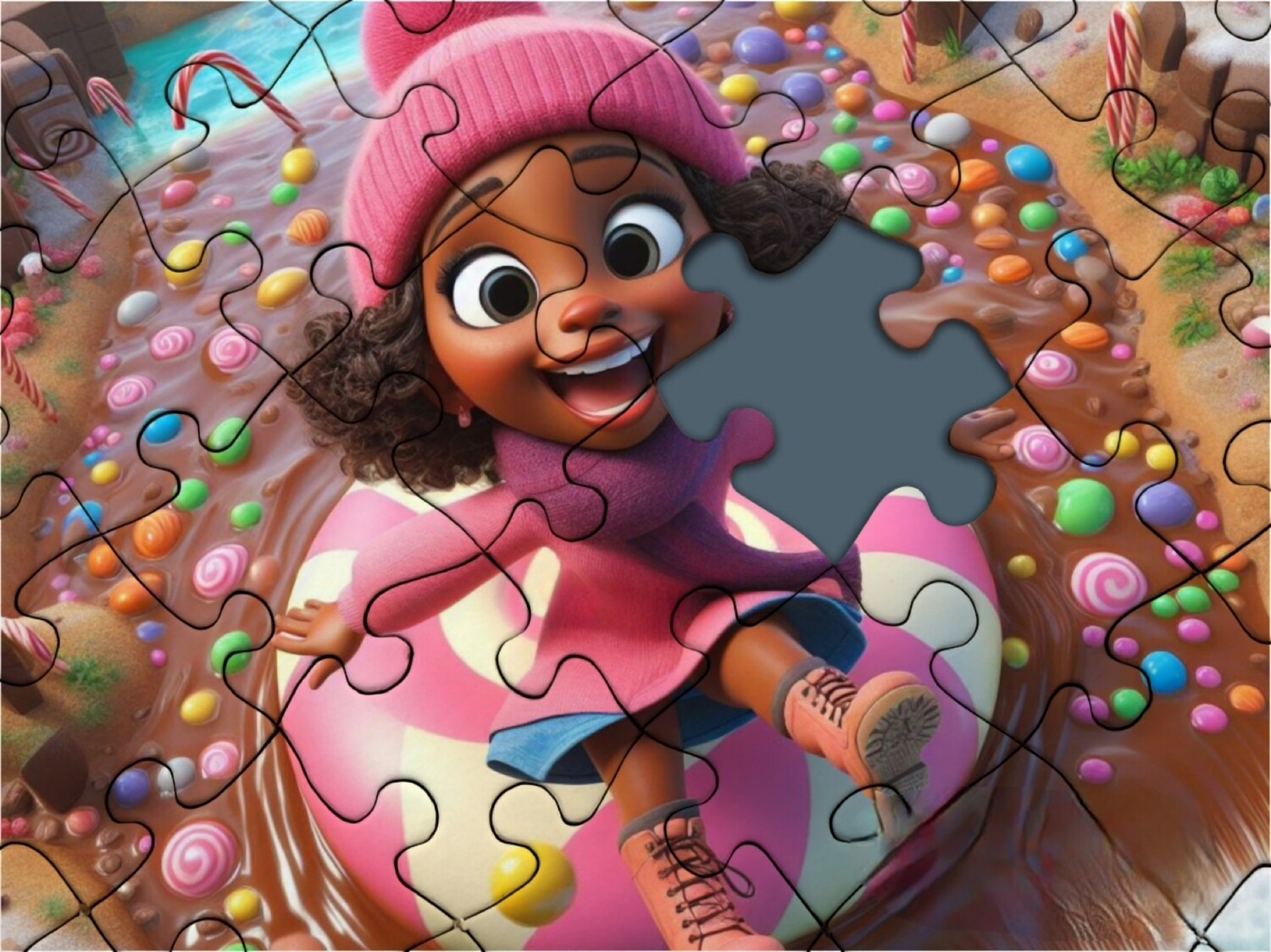 Jigsaw Puzzle - Carly in Candy Island - short story included 