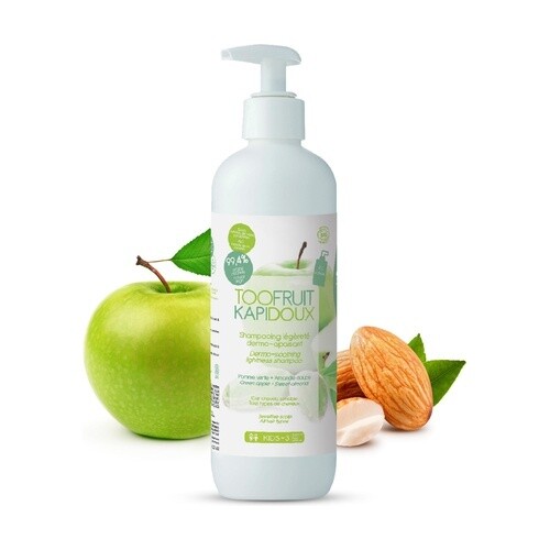 Kapidoux Shampooing enfant BIO Dermo- apaisant Pomme Verte- Amande Douce 400ml Rechargeable / Too fruit