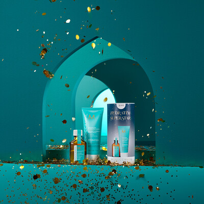 Coffret Light Superstar Moroccanoil / Masque Hydratation ultra léger et huile light Moroccanoil