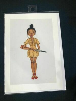 Tactical Queen Shotgun Blank Greeting Card