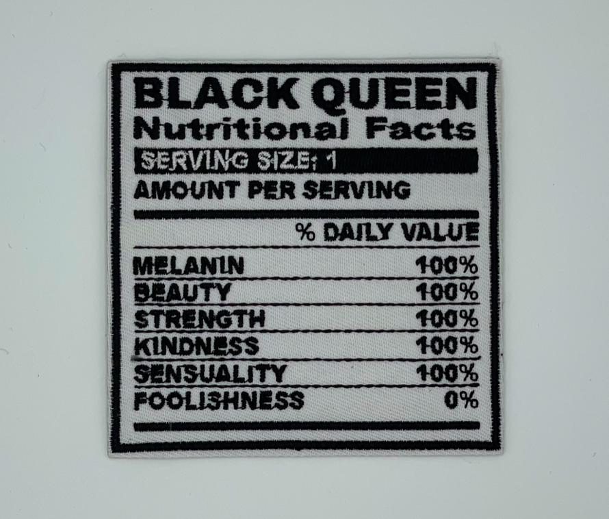 Black Queen Nutritional Facts Patch