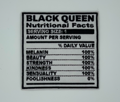 Black Queen Nutritional Facts Patch