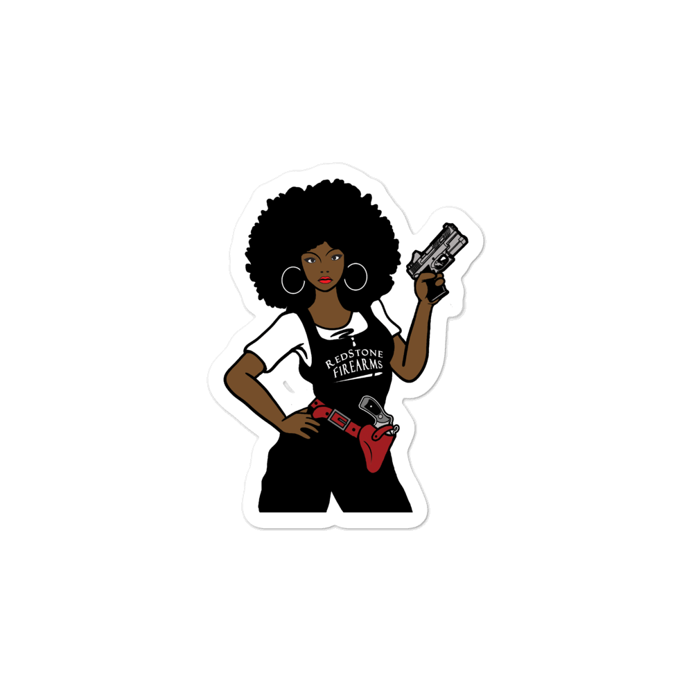 Redstone Firearms Girl Bubble-free stickers, Size: 3x3