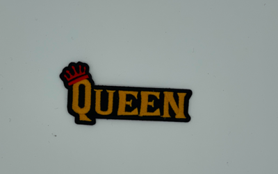 Queen w/ red brown iron on patch