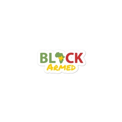 Black &amp; Armed Sticker by Redstone Firearms