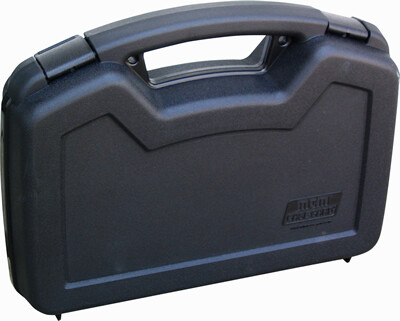 MTM Case-Gard 805-40 Single Handgun Case made of Polypropylene with Textured Black Finish, Foam Padding &amp; Latches 9.70&quot; x 5.70&quot; x 2.80&quot; Interior Dimensions Holds Handguns up to 4&quot; Barrels or Less