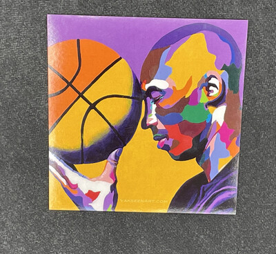 ONE WITH THE GAME - KOBE BRYANT PORTRAIT ART - CUSTOM ART STICKERS FOR LAPTOP &amp; WALL DECOR