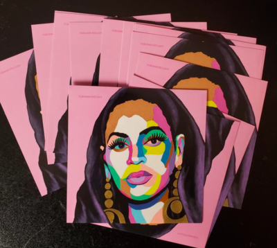 HAIL THE QUEEN - BEYONCE PORTRAIT ART - CUSTOM ART STICKERS FOR LAPTOPS &amp; WALL DECOR - VAKSEEN ART