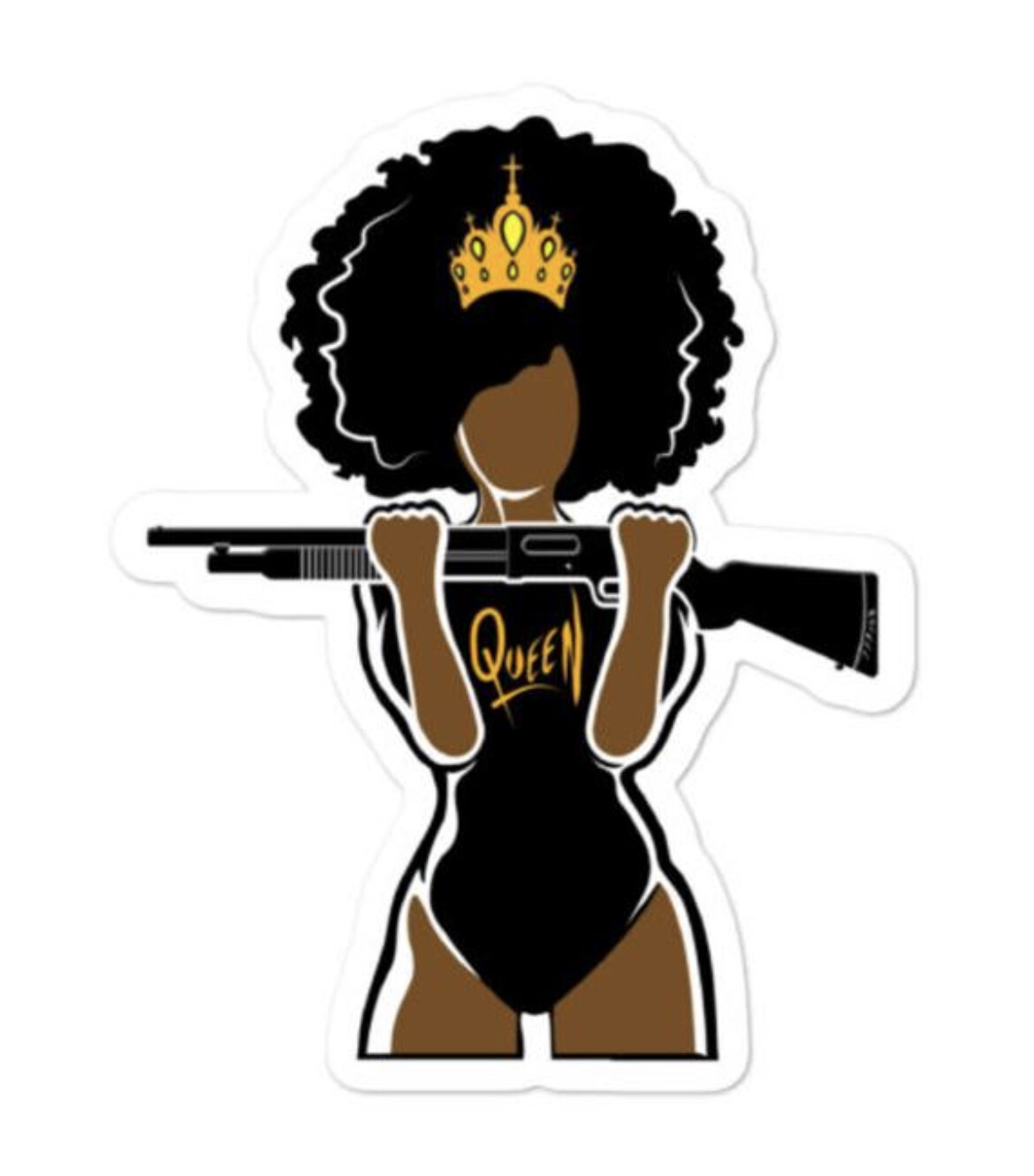 Pump Action Life Black Queen Vinyl Sticker