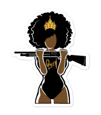 Pump Action Life Black Queen Vinyl Sticker