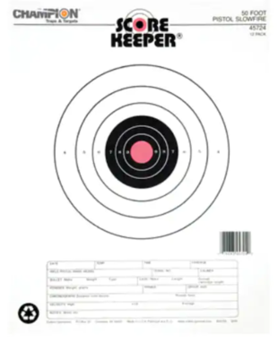 Champion Score Keeper 50 ft Pistol Targets (12pk)