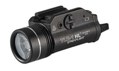 Streamlight 69260 TLR-1 HL Weapon Light 1000 Lumens Output White LED Light Rail Grip Clamp Mount Black Anodized