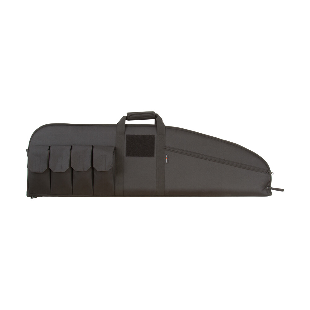 Tac Six Range Tactical Rifle Case made of Endura with Black Finish, Knit Lining &amp; Lockable Zipper for Rifles 46&quot; L