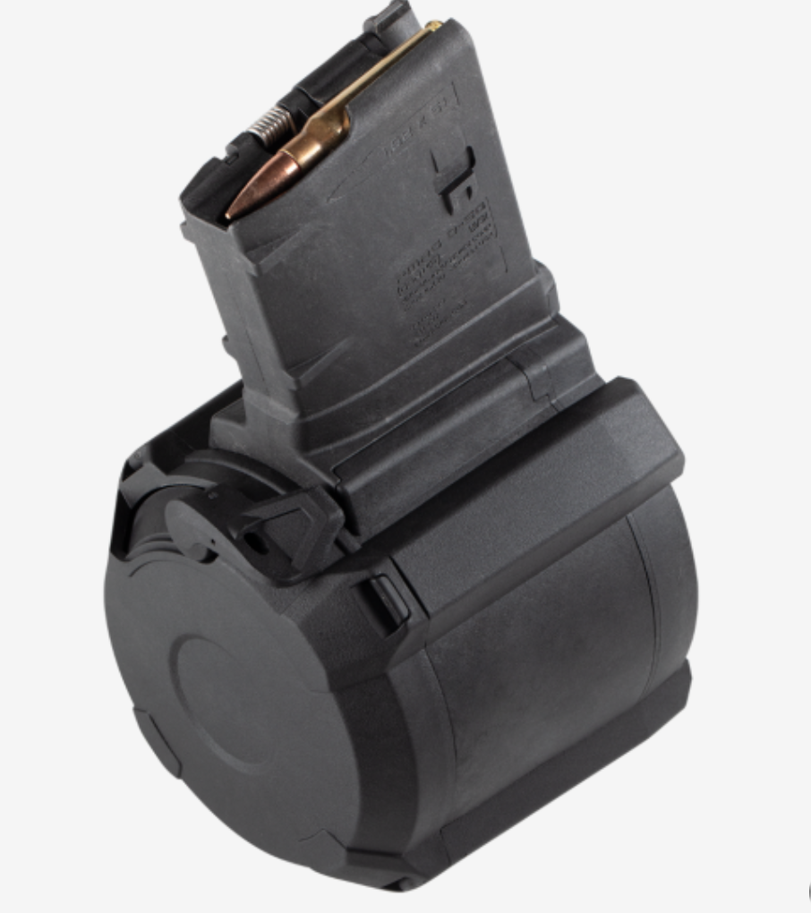 Magpul BLK PMAG D-50 GEN M3 Black Drum 50rd 308 Win, 7.62x51mm NATO for AR-10, M110, SR25