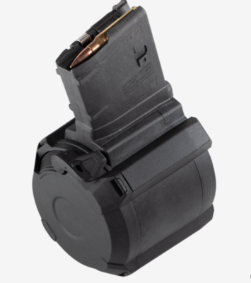 Magpul BLK PMAG D-50 GEN M3 Black Drum 50rd 308 Win, 7.62x51mm NATO for AR-10, M110, SR25