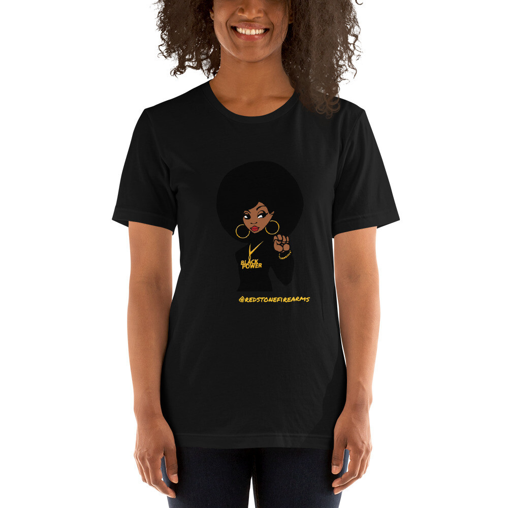 Black Power Queen Short-Sleeve Unisex T-Shirt, Color: Black, Size: XS