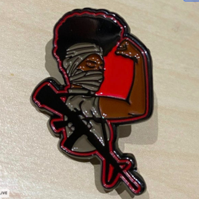 Armed Queen Lapel Pin