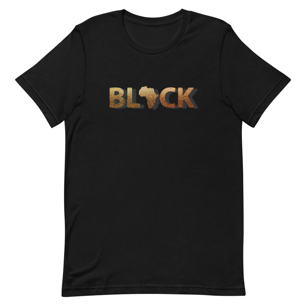 Black American Short-Sleeve Unisex T-Shirt, Color: Black, Size: S