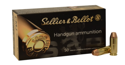 Sellier &amp; Bellot SB10A Handgun 10mm Auto 180 gr Full Metal Jacket (FMJ) 50 Bx