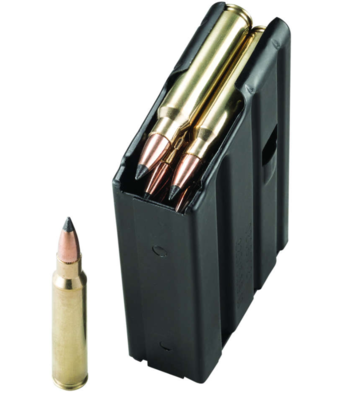 DuraMag SS Replacement Magazine Black with Orange Follower Detachable 10rd 223 Rem, 300 Blackout, 5.56x45mm NATO for AR-15