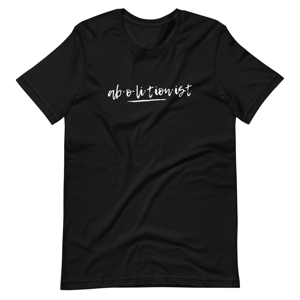 Abolitionist Short-Sleeve Unisex T-Shirt, Color: Black, Size: S