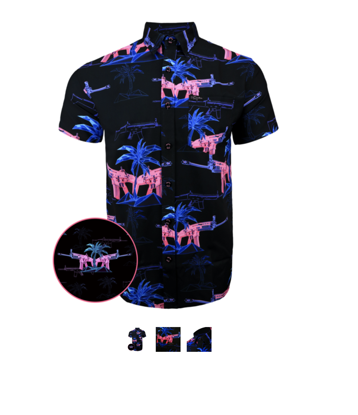 Retro Rifle The Palm Black Shirt 