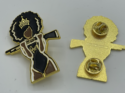 Pump Action Queen Lapel Pin