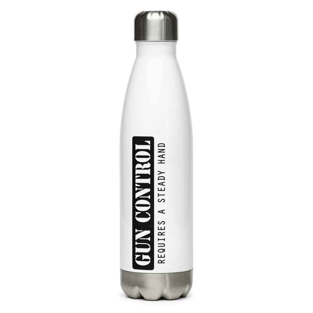 Gun Control Stainless Steel Water Bottle