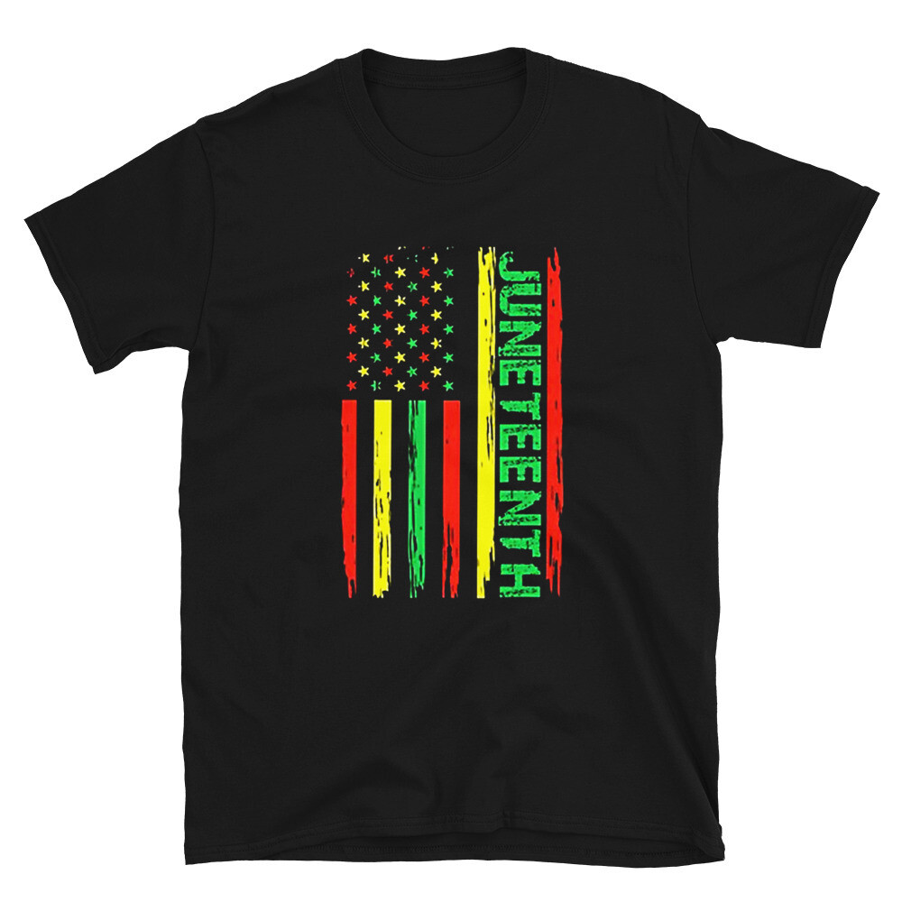 Juneteenth Celebration Short-Sleeve Unisex T-Shirt, Color: Black, Size: S