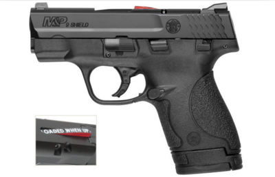 Smith &amp; Wesson M&amp;P Shield *CA Compliant 9mm Luger 3.10&quot; 7+1,8+1 Black Black Armornite Stainless Steel Slide Black Polymer Grip