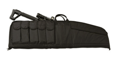 Uncle Mike&#39;s Large Tactical Rifle Case 41&quot; Black, 5 Mag Pouches
