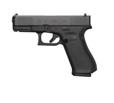 Glock G45 Gen5 Compact Crossover MOS 9mm Luger 4.02&quot; Glock Marksman Barrel 17+1,Black Frame &amp; MOS nDLC Compact Slide, Modular Backstrap, Flared Mag-Well, Extended Floor Plate, Ambidextrous Slide Stop,