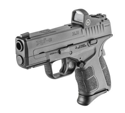 Springfield Armory XD-S Mod.2 OSP 9mm Luger 3.30&quot; 9+1, 7+1 Railed Black Frame Black Melonite Steel with Optic Cut Slide Enhanced Textured Black Polymer Grip Includes Crimson Trace CTS-1500 Red Dot