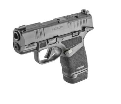 Springfield Armory Hellcat Micro-Compact OSP 9mm Luger 3&quot; 13+1, 11+1 Black Frame Black Melonite Steel with Top Serrations &amp; Optic Cuts Slide Adaptive Textured Black Polymer Grip Manual Safety